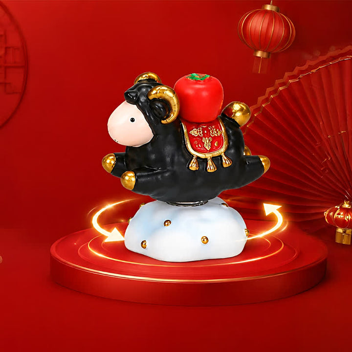 Buddha Stones Resin Rotating Prosperity Chinese Zodiac Goat Sheep Desk Ornament Cute Animal Decor - image 16
