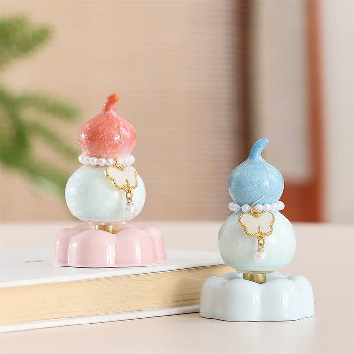 Buddha Stones Ceramic Butterfly Gourd Rotating Mindful Living Decor - image 29