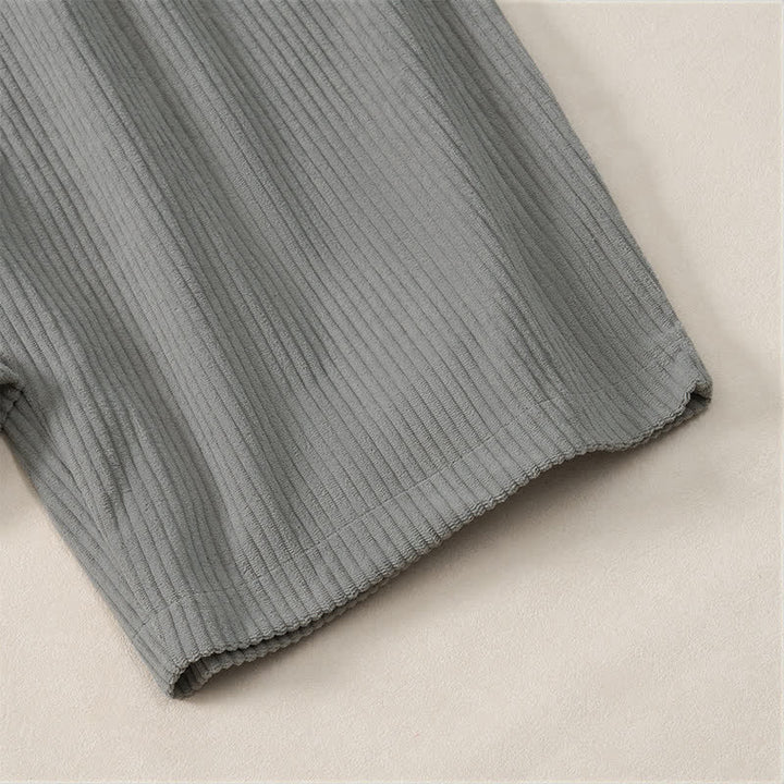 Buddha Stones Fall Winter Minimalist Casual Drawstring Solid Corduroy Long Pants Men's Straight Leg Pants With Pockets - image 28