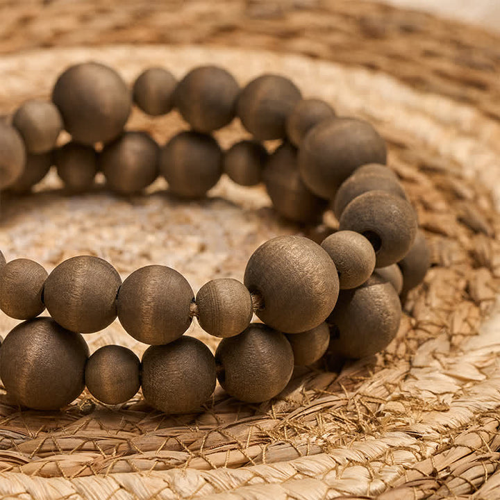 Buddha Stones Rustic Wood Bead Double Tassel Hanging Mindful Living Decor - image 7