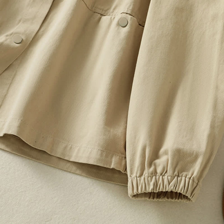 Buddha Stones Fall Casual Button-Up Solid Women's Jacket With Pockets - image 31