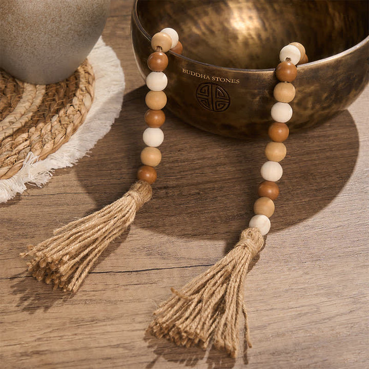 Buddha Stones Boho Country Beaded Tassel Accent Mindful Living Decor - image 4