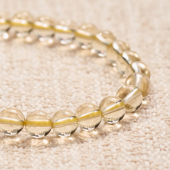 Buddha Stones Citrine Clear Quartz ALL IS WELL Letters Beads Pleasure Bracelet - image 4