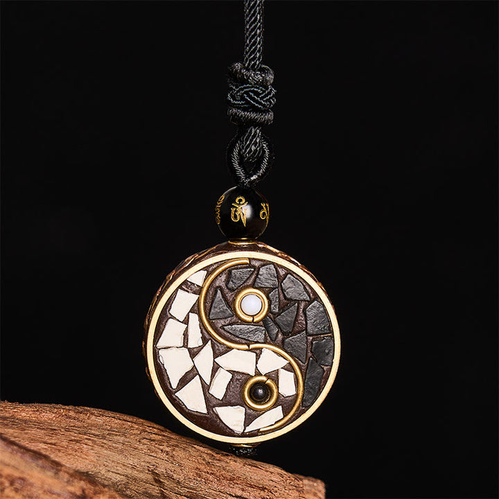 Buddha Stones Copper Alloy Yin Yang Pendant Balance Necklace - image 3