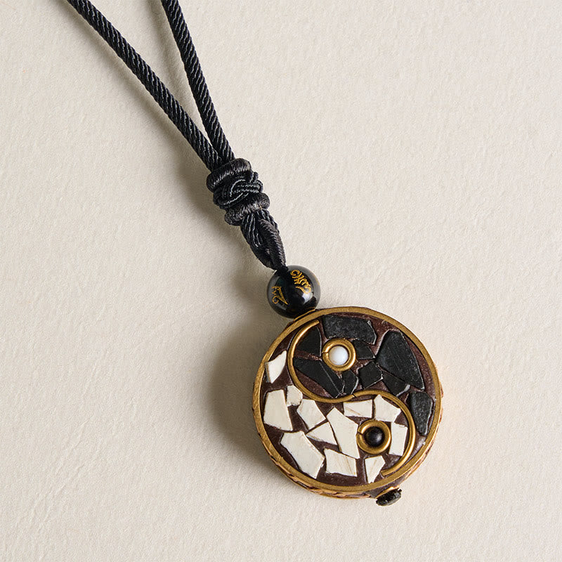 Buddha Stones Copper Alloy Yin Yang Pendant Balance Necklace - image 7