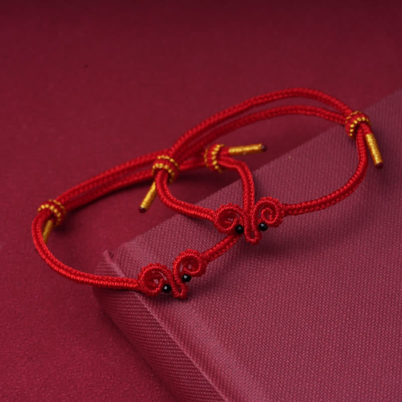 Buddha Stones Hand-Woven Red String Goat Luck Bracelet - Red String(Protection ♥ Luck) - image 0