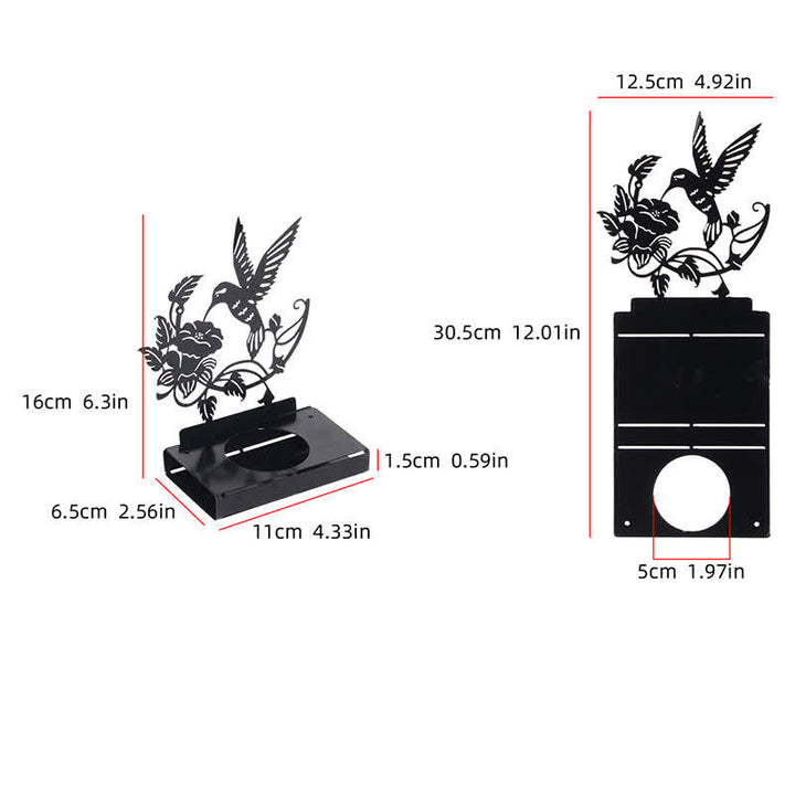 Buddha Stones Black Iron Bird Elephant Silhouette Strength Candle Holder - image 2