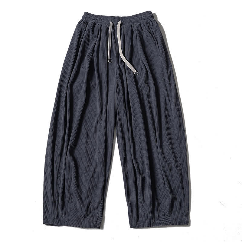 Buddha Stones Fall Winter Casual Drawstring Solid Ankle Pants Corduroy Men's Straight Leg Pants With Pockets - DarkGray - Fleece Lined - US/UK/AU46，EU56 (5XL) - image 7