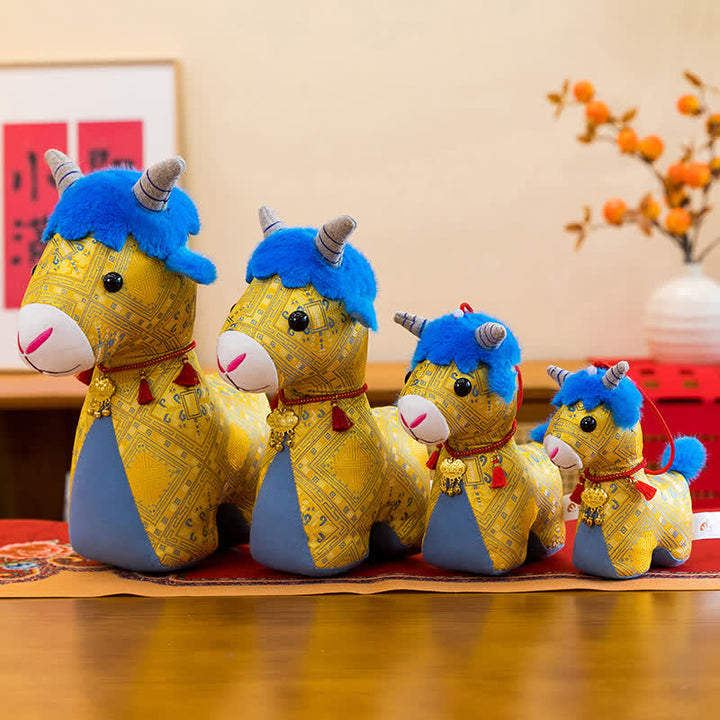 Buddha Stones Cotton Plush Lucky Chinese Zodiac Goat Cute Animal Decor - image 11