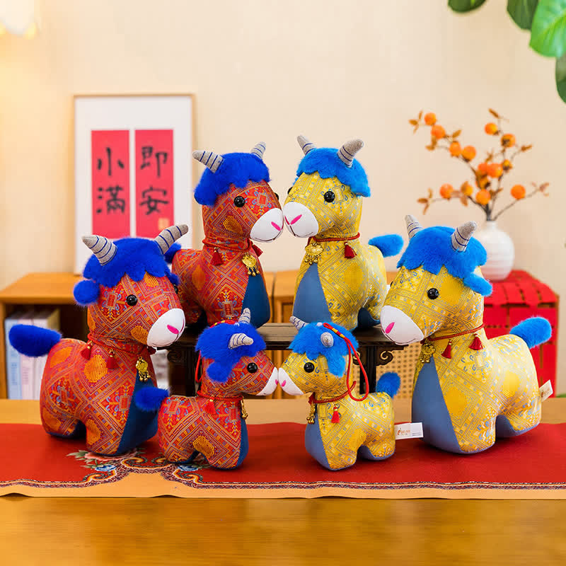 Buddha Stones Cotton Plush Lucky Chinese Zodiac Goat Cute Animal Decor - image 16