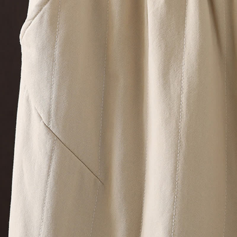 Buddha Stones Fall Winter Casual Vintage Solid Ankle Pants Women's Harem Pants With Pocket - image 5
