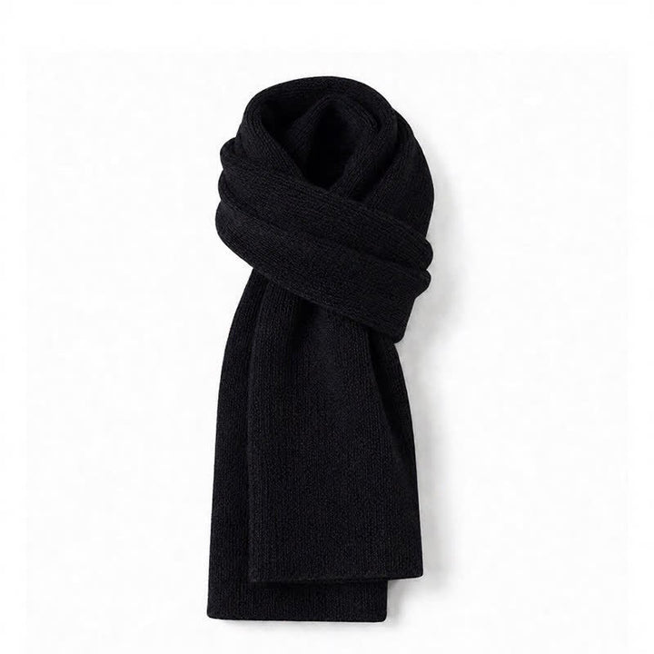 Buddha Stones Fall Winter Thick Knit Classic Commuter Men's Scarf - Black - image 7
