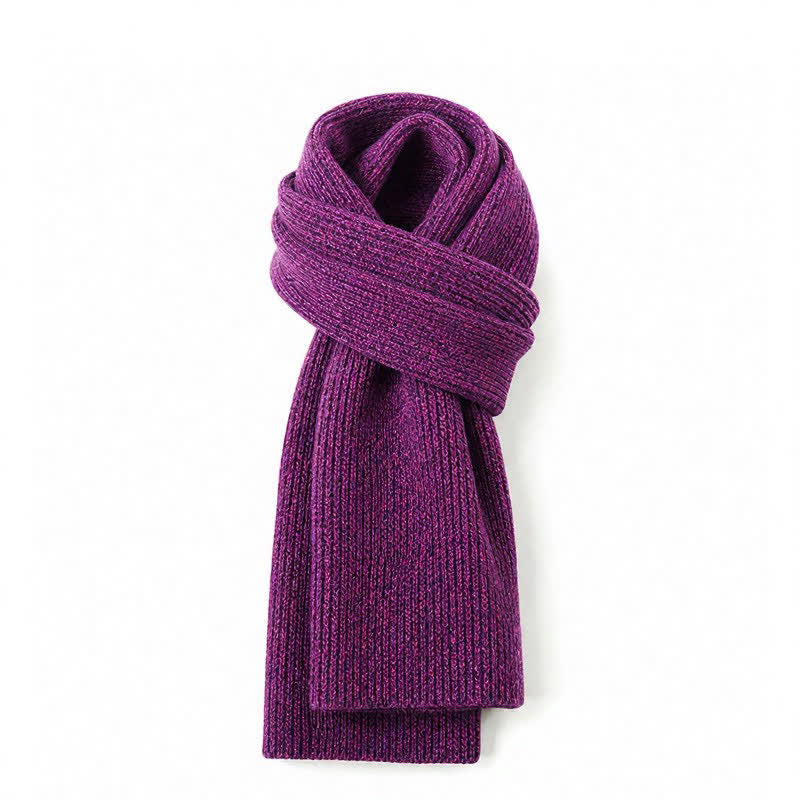 Buddha Stones Fall Winter Thick Knit Classic Commuter Men's Scarf - Purple - image 13