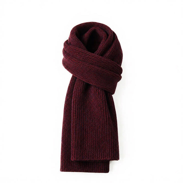 Buddha Stones Fall Winter Thick Knit Classic Commuter Men's Scarf - Maroon - image 9