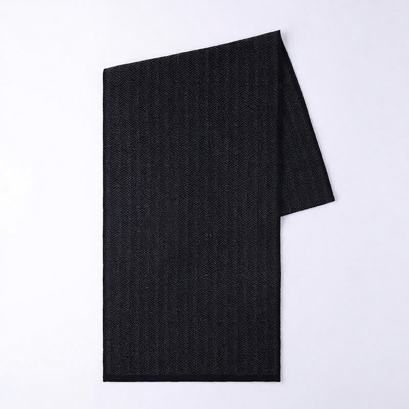 Buddha Stones Fall Winter Understated Herringbone Travel Men's Scarf - image 5