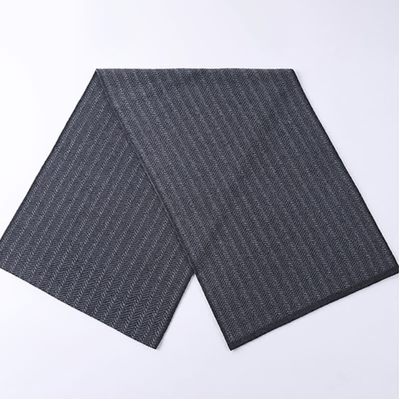 Buddha Stones Fall Winter Understated Herringbone Travel Men's Scarf - image 1