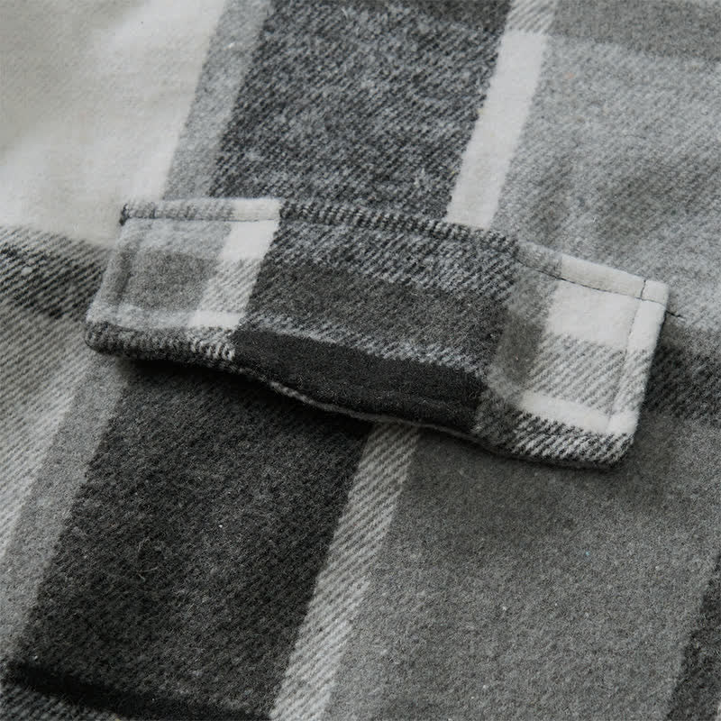 Buddha Stones Spring Fall Casual Vintage Button-Up Plaid Men's Long Sleeve Shirts - image 26