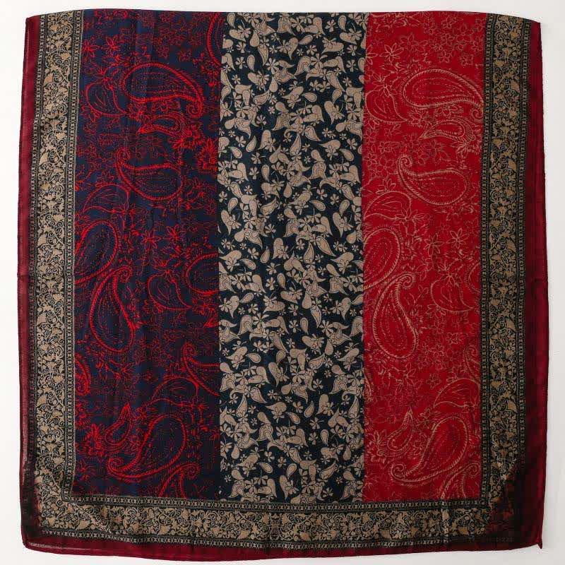 Buddha Stones Fall Winter Paisley Floral Border Print Soft Women's Scarf - image 18