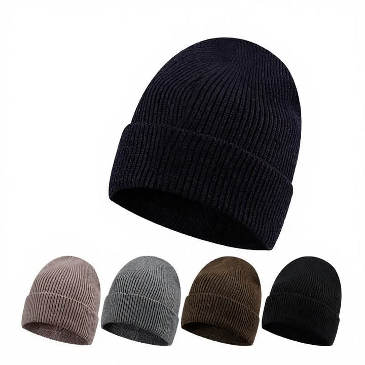 Buddha Stones Fall Winter Ribbed Knit Cuffed Beanie Men's Hat - image 0