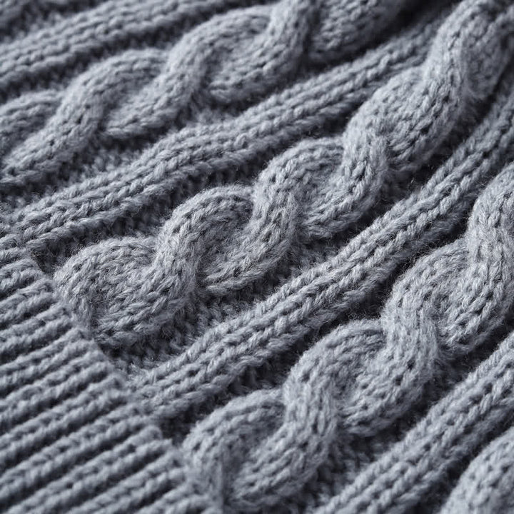 Buddha Stones 3Pcs Fall Winter Cable Knit Design Fleece Lined Cozy Neck Warmer Women's Scarf Gloves - image 3