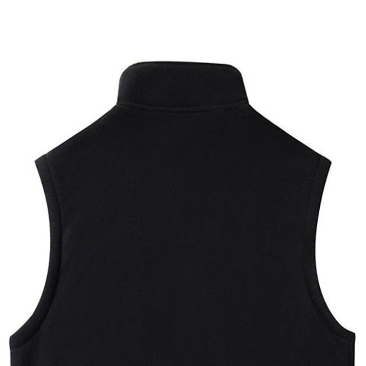 Buddha Stones Winter Casual Minimalist Fleece Lined Zipper Design Mandarin Collar Solid Cotton Tank Top Men's Vest With Pockets - image 19