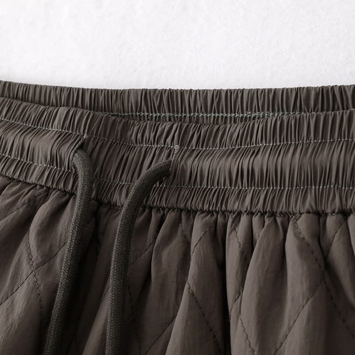Buddha Stones Winter Minimalist Plain Drawstring Solid Ankle Pants Women's Straight Leg Pants With Pockets - image 3