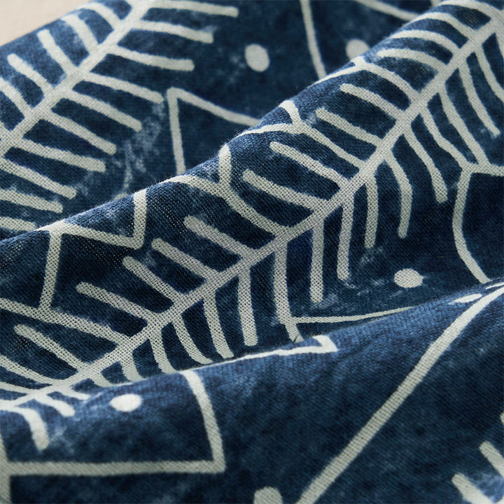 Buddha Stones Blue Stripes Print Wide Leg Pants With Pockets - image 4