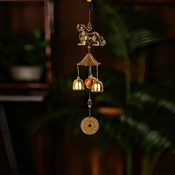 Buddha Stones Pi Xiu Bagua Gourd Coin Wealth Bells & Chimes - image 4