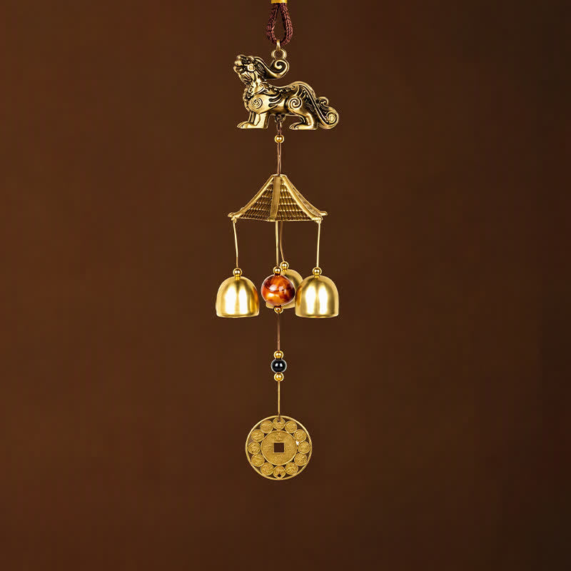 Buddha Stones Pi Xiu Bagua Gourd Coin Wealth Bells & Chimes - image 2
