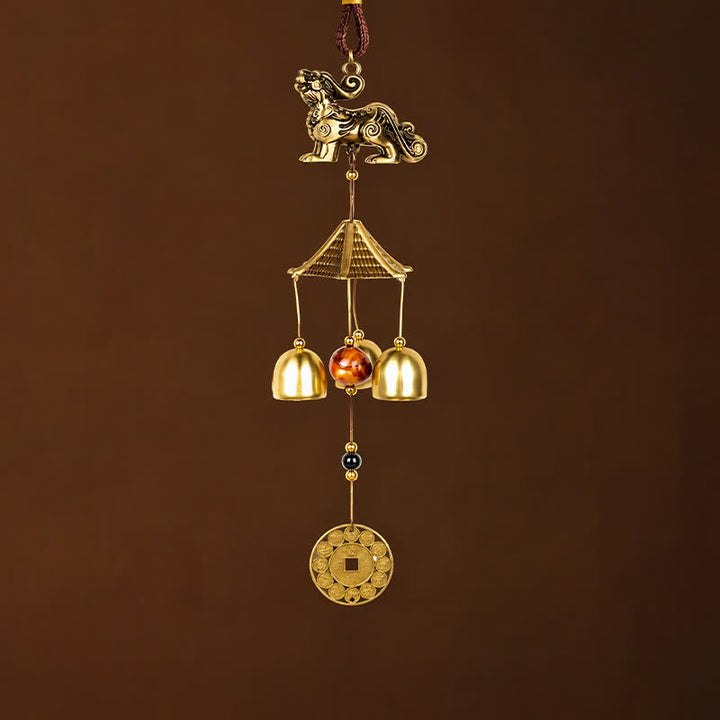 Buddha Stones Pi Xiu Bagua Gourd Coin Wealth Bells & Chimes - image 2