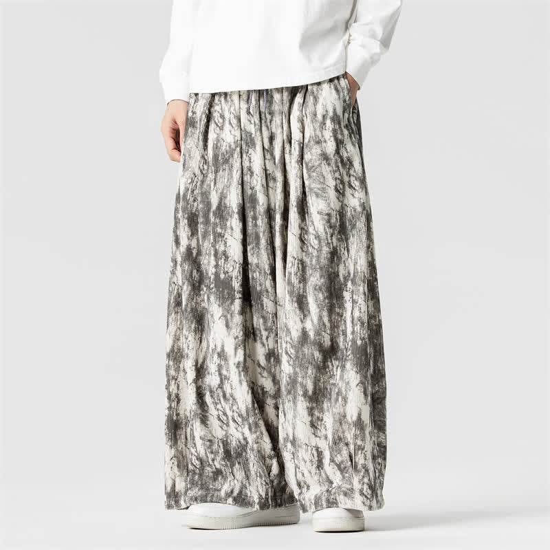 Buddha Stones Spring Fall Casual Simple Striped Ankle Pants Corduroy Men's Straight Leg Pants With Pockets - Seashell - US/UK/AU46，EU56 (5XL) - image 0