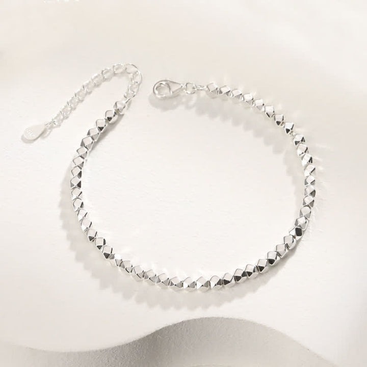 Buddha Stones Titanium Steel Faceted Chain Minimalist Durability Anklet - Silver - image 7