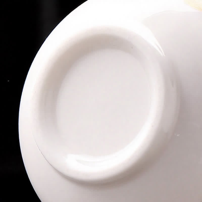 Buddha Stones White Porcelain Koi Lotus Dragon Hand-Painted Tea Cup - image 4