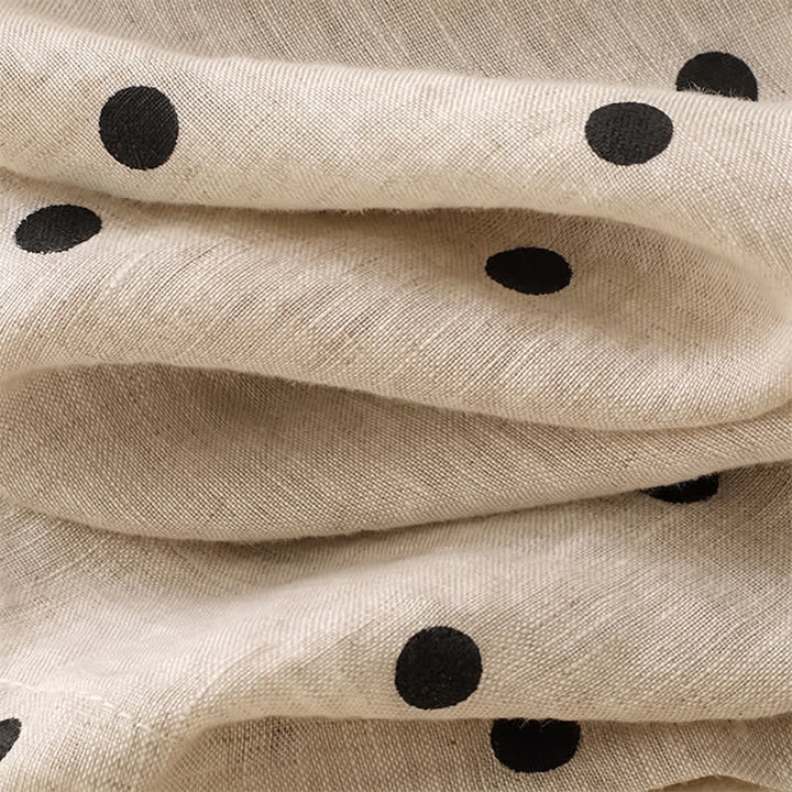 Buddha Stones Summer Casual Vintage Drawstring Polka Dot Crew Neck Women's Summer Sleeveless Dress With Pocket - image 8