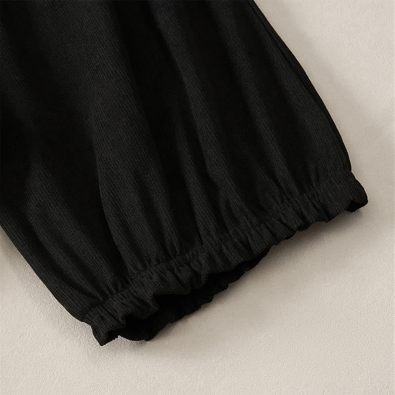 Buddha Stones Spring Casual Minimalist Drawstring Solid Ankle Pants Women's Harem Pants With Pockets - image 6