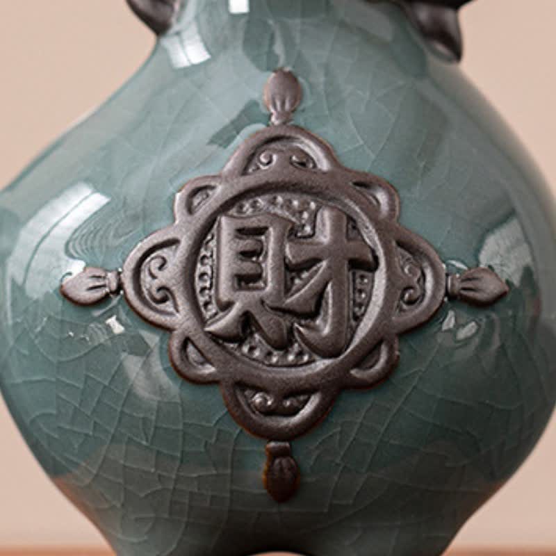 Buddha Stones Auspicious Curled Horn Goat Ceramic Figurine Cute Animal Decor - image 11