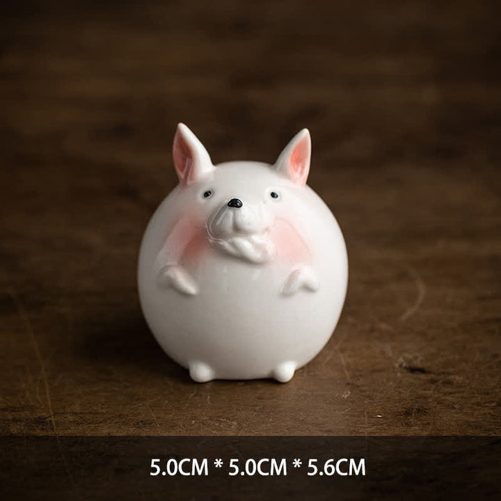 Buddha Stones Ceramic Chinese Zodiac Purity Round Animal Display Cute Animal Decor - Dog - image 23