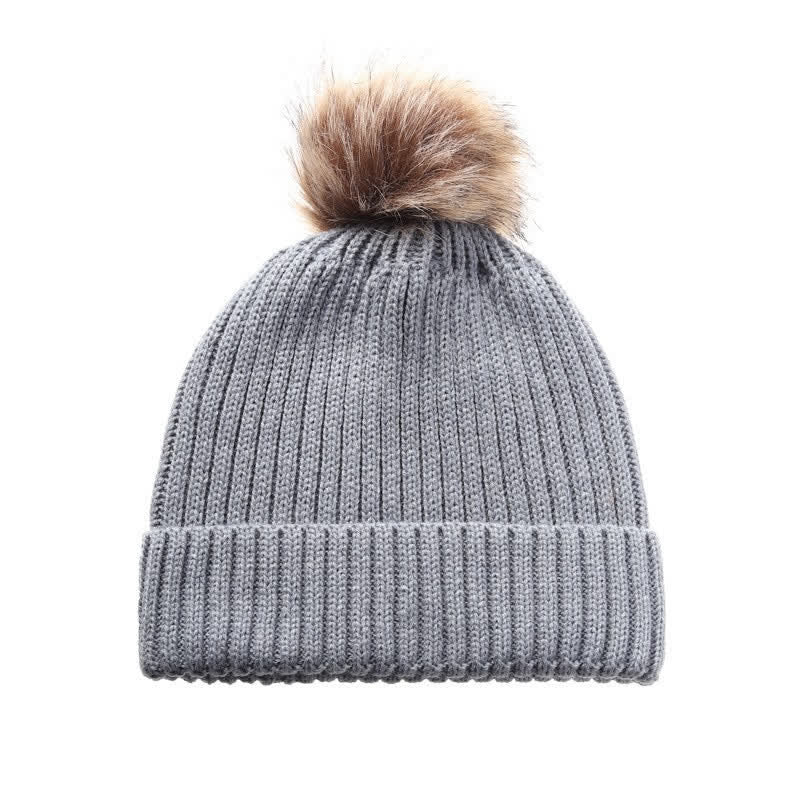 Buddha Stones Fall Winter Ribbed Knit Pom Pom Cozy Women's Scarf Hat Gloves - image 2
