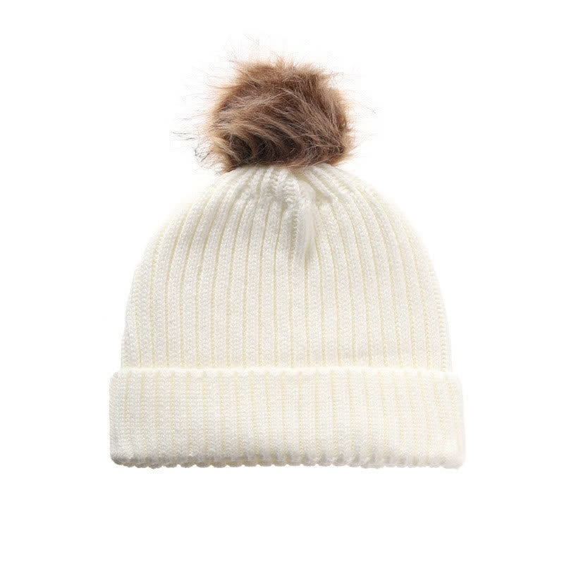 Buddha Stones Fall Winter Ribbed Knit Pom Pom Cozy Women's Scarf Hat Gloves - image 15