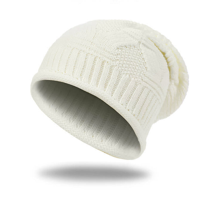 Buddha Stones Fall Winter Soft Ribbed Slouchy Knit Women's Hat - Ivory - image 1
