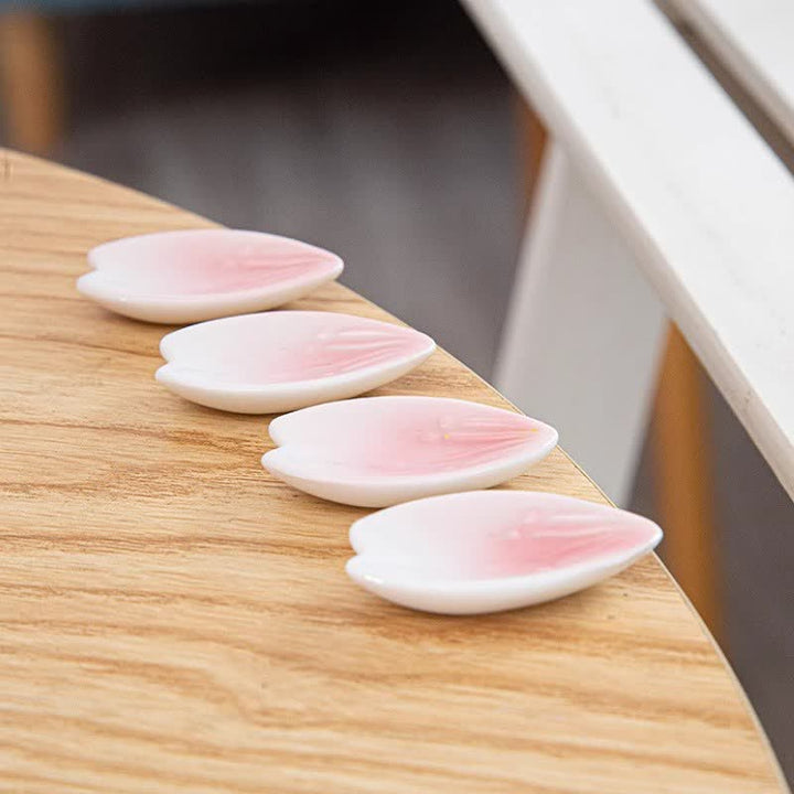 Buddha Stones Pink Sakura Petal Ceramic Japanese Style Elegant Chopstick Holder - image 3