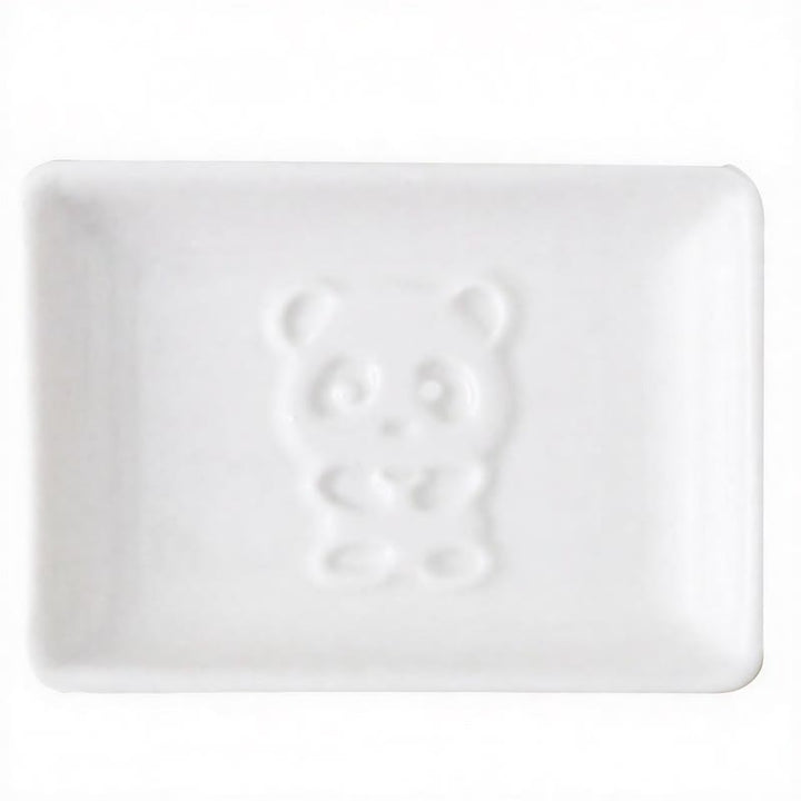 Buddha Stones White Ceramic Panda Relief Mini Sauce Dish - Square(Approx. 9 cm × 6.5 cm × 1.8 cm) - Hug - image 5