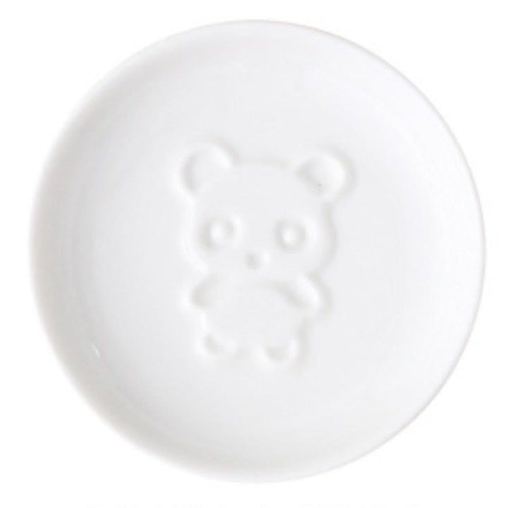 Buddha Stones White Ceramic Panda Relief Mini Sauce Dish - Round(Approx. 8.8 cm × 8.8 cm × 1.8 cm) - Hug - image 1