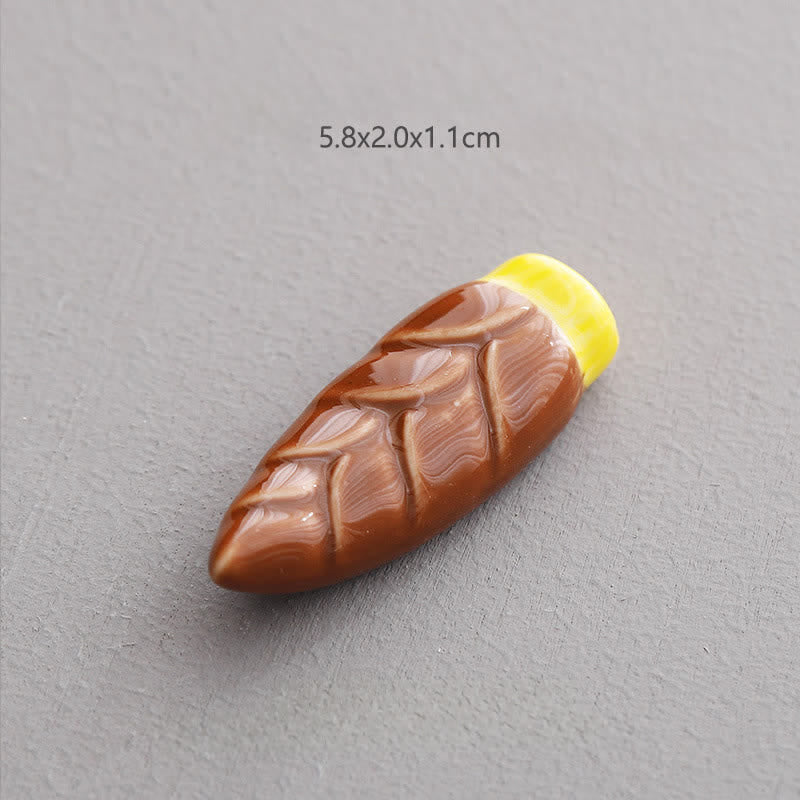 Buddha Stones Ceramic Vegetable Design Mini Tabletop Chopstick Holder - Spring Bamboo Shoot Approx. 5.8 × 2.0 × 1.1 cm - Ceramic - image 13