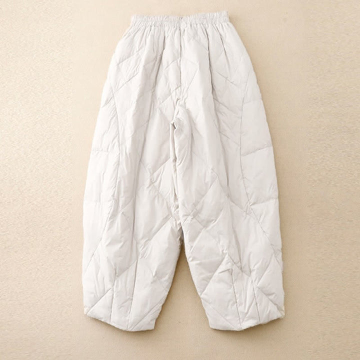 Buddha Stones Fall Winter Casual Minimalist Drawstring Geometric Ankle Pants Women's Straight Leg Pants With Pockets - image 16