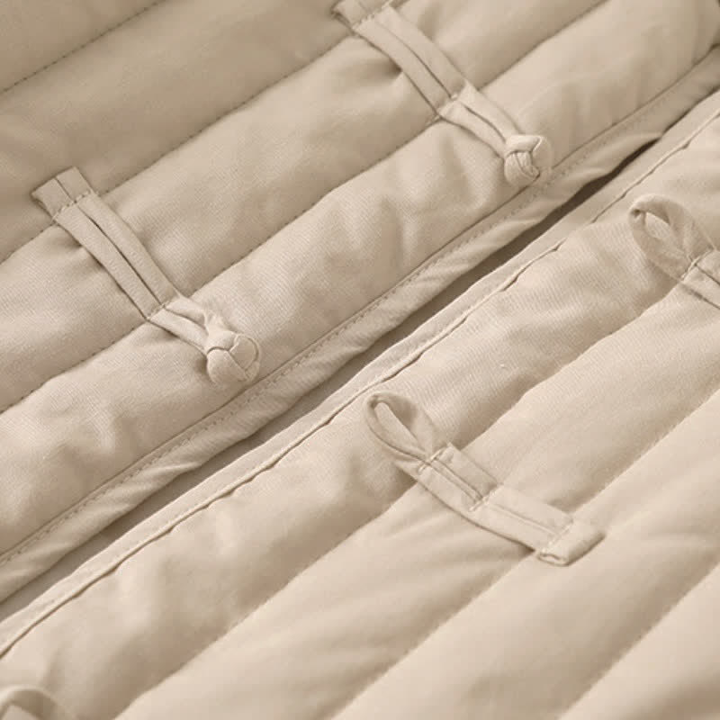 Buddha Stones Fall Winter Casual Vintage Tang Style Chinese Frog Closure Solid Women's Jacket - image 5