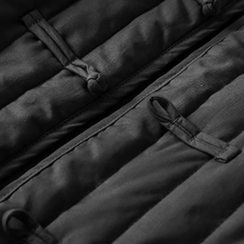 Buddha Stones Fall Winter Casual Vintage Tang Style Chinese Frog Closure Solid Women's Jacket - image 14