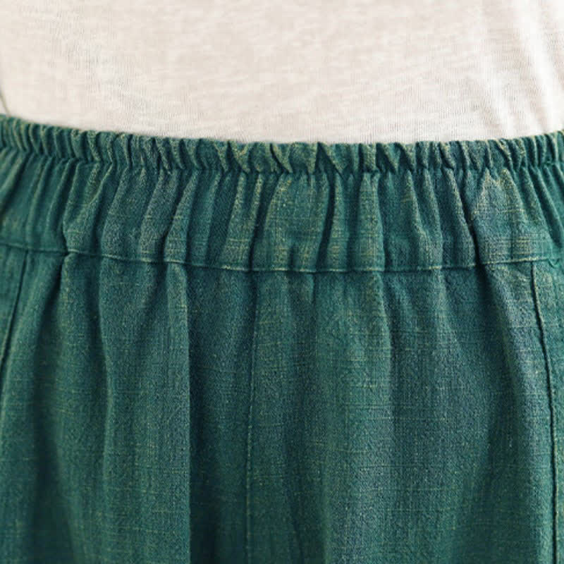 Buddha Stones Spring Summer Casual Solid Ankle Pants Women's Harem Pants With Pockets - image 14