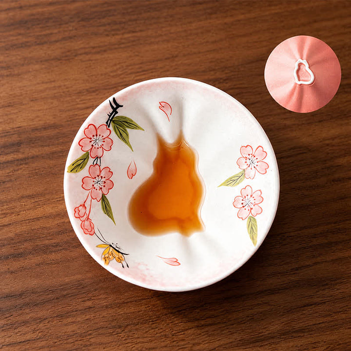 Buddha Stones Hand-Painted Cat Pattern Floral Ceramic Tea Cup 30 ml - Cherry Blossom Shadows & Fragrance - Approx. 30 ml - image 20