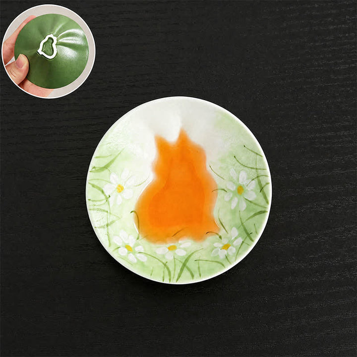 Buddha Stones Hand-Painted Cat Pattern Floral Ceramic Tea Cup 30 ml - Daisies in the Breeze - Approx. 30 ml - image 21